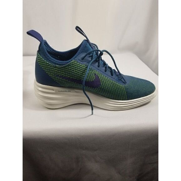 Nike Women’s 9 Lunarelite Sky HI JCRD 654169-400 Blue Green Running Shoes - Picture 5 of 10